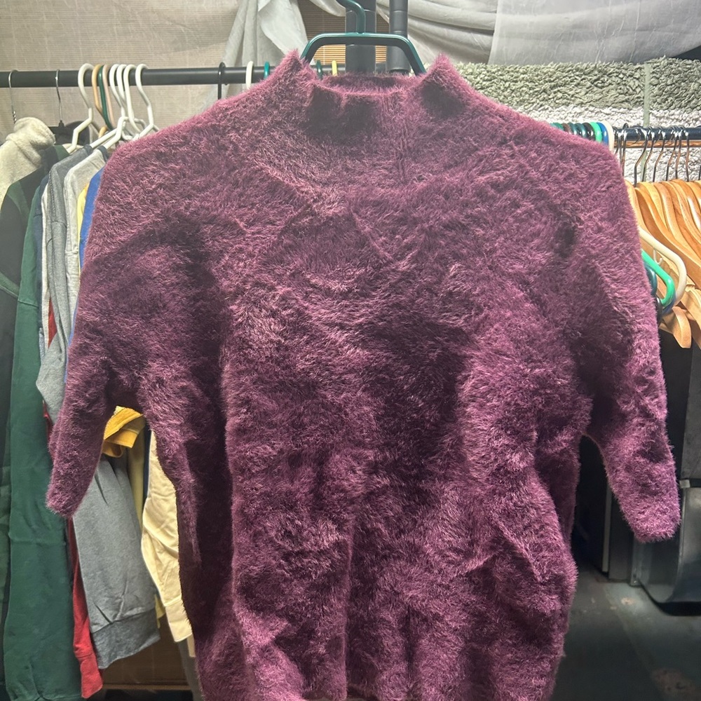 Bailey 44 Fuzzy Purple Knit Top